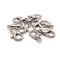 100 or 500 pieces: 7x12 mm Rhodium Silver Lobster Claw Clasps